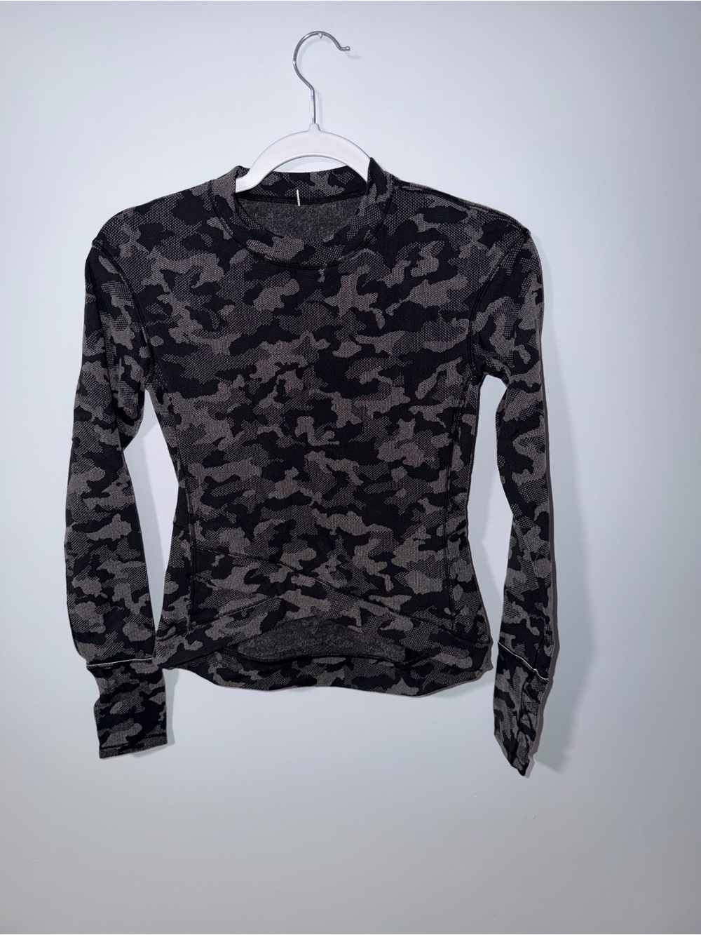Lululemon Close to Crossing Long Sleeve Shirt Heritage Camo Jacquard Black Lunar